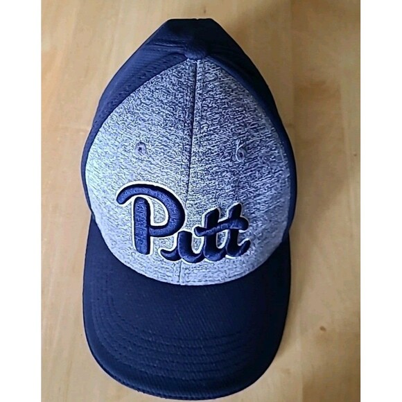 Pitt Panthers NCAA Hat Baseball Cap  Adjustable Adult  Grey And Blue - Picture 1 of 4
